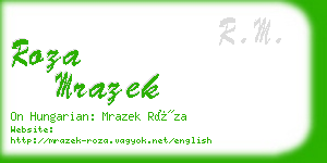 roza mrazek business card